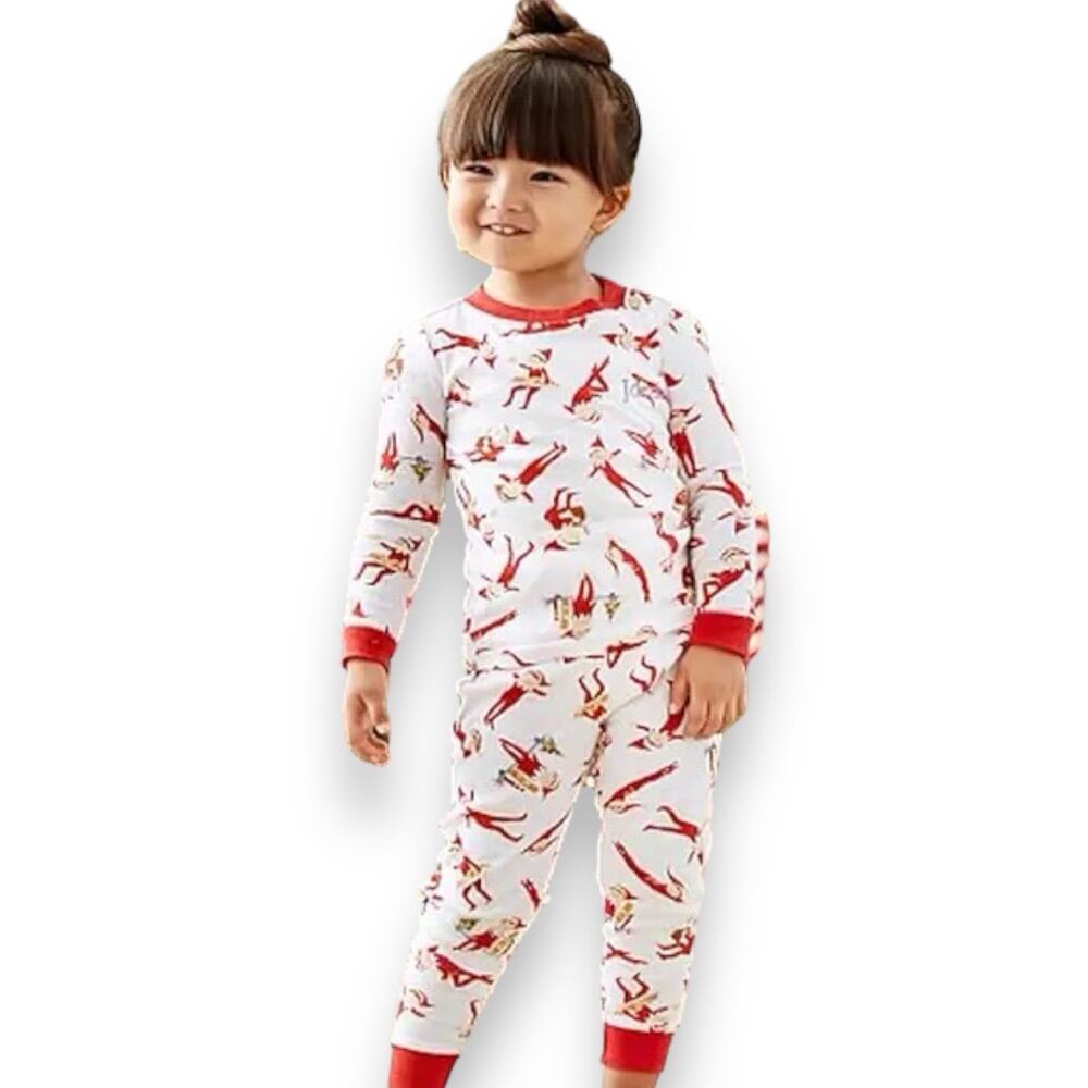 Kids Elf on the Shelf Snowflakes Classic Pajama Set Size 10